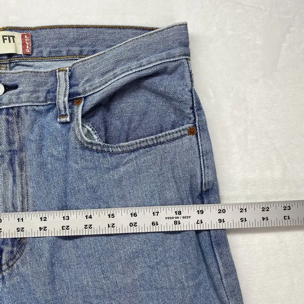 Levi's 505 Jeans Mens W34 L30 light Denim Classic Straight Leg Casual Pants flaw